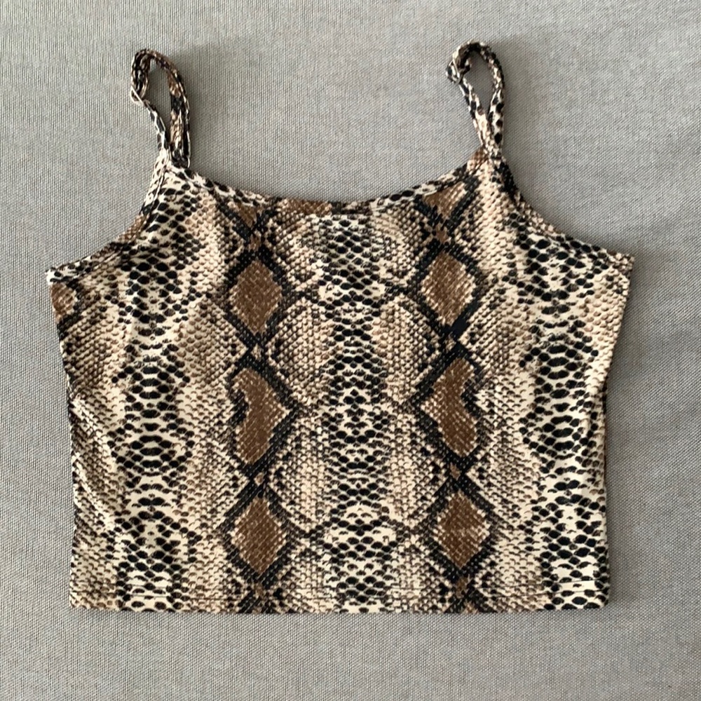 Snake print tank top